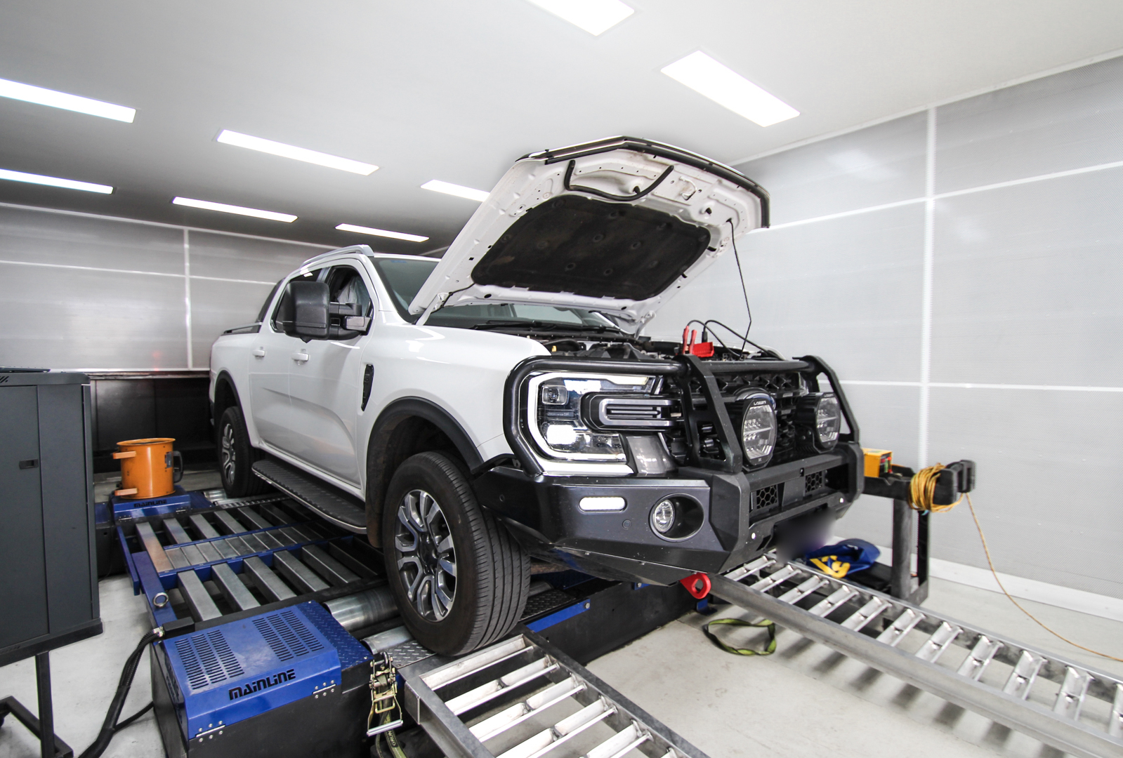 Next Gen Ranger V6 with bullbar and winch after HPD intercooler, transcooler and GPD tune
